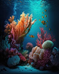 Colorful Coral Wonderland 