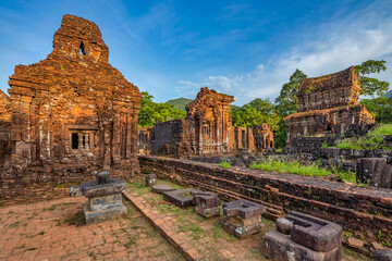 MY SON SANCTUARY IS A LARGE COMPLEX OF RELIGIOUS RELICS COMPRISES CHAM ARCHITECTURAL WORKS. A...