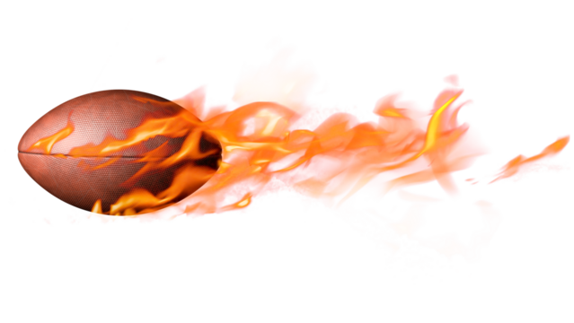 3D Football with Trail of Fire