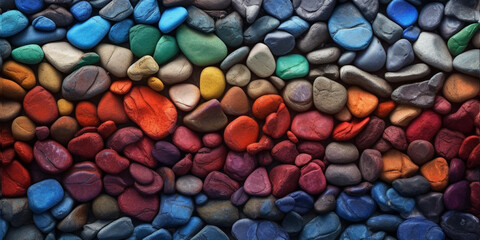 Pebbles pattern copy space background by generative AI tools
