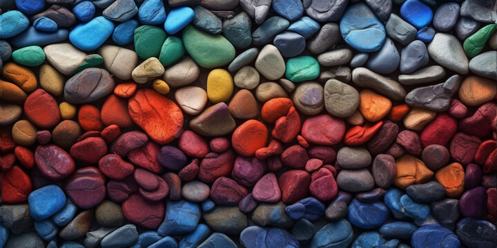 Pebbles pattern copy space background by generative AI tools