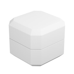 Jewelry gift box mockup for ring or jewelry floating isolated on white background is very suitable for advertisements, 3D rendering.