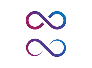 Infinity icon vector symbol illustration. infinity logo.	