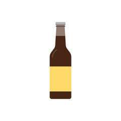 Flat icon of Beer Bottle Vector for logo design