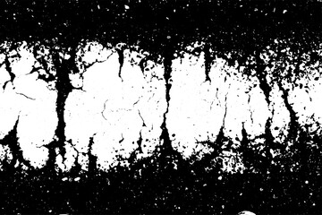 Rough black and white texture vector. Distressed overlay texture. Grunge background. Abstract textured effect. Vector Illustration. Black isolated on white background.