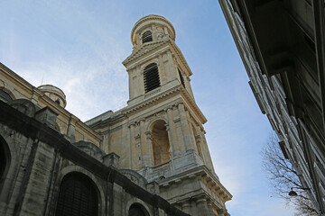Obraz premium The tower of Saint-Germain des Pres church - Paris, France