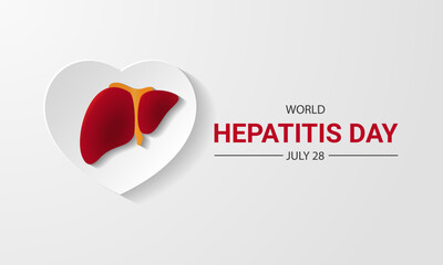 World Hepatitis Day July 28 Background Vector Illustration - obrazy, fototapety, plakaty
