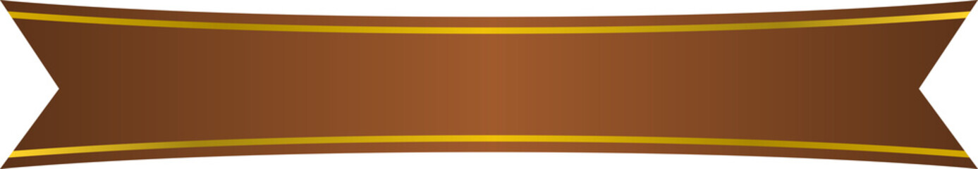 ribbon illustration with gold stripe