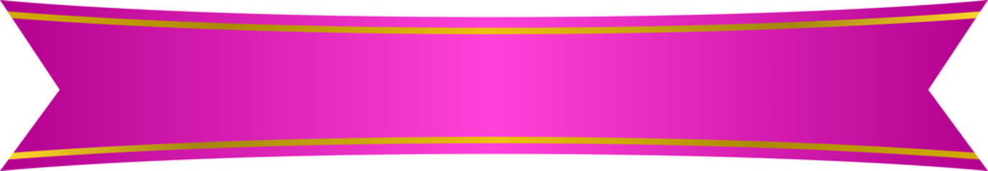 Fototapeta premium ribbon illustration with gold stripe