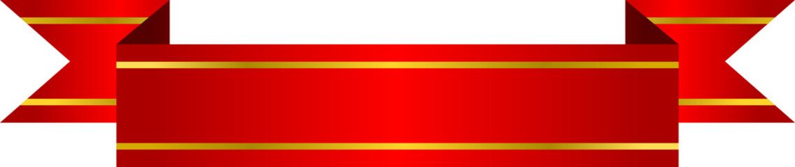 Obraz premium ribbon illustration with gold stripe