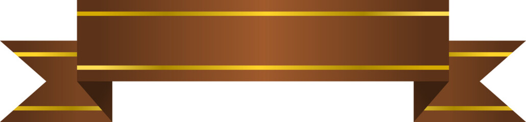 ribbon illustration with gold stripe