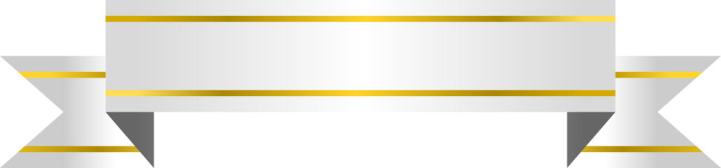 Obraz premium ribbon illustration with gold stripe