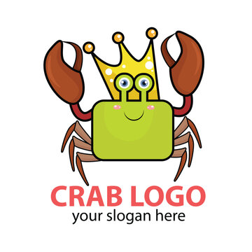 vector cute king crab with highlighter green body and brown minions