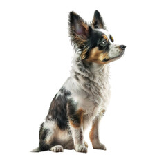 dog sitting on a transparent background. Created with Generative AI Technology