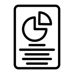  Business Report line icon