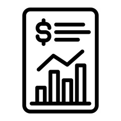 Business Report line icon