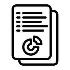 Business Report line icon