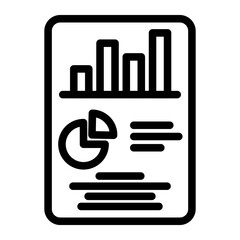 Business Report line icon