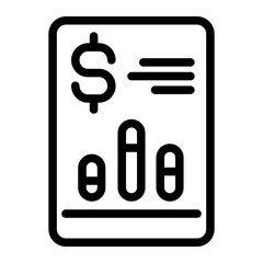 Business Report line icon