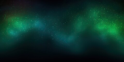 Obraz premium Green and blue abstract gradient sparkle background. Glow galaxy water texture.