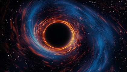 Obraz premium Exploding star field illuminates dark space in multi colored abstract design generated by AI