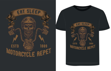 Vintage motorcycle and vector design