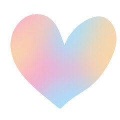Heart shape illustration with pastel color