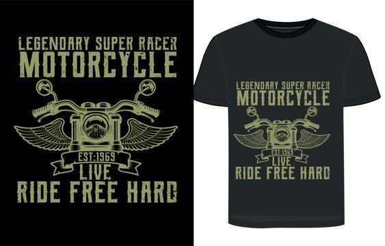 Vintage motorcycle and retro car design