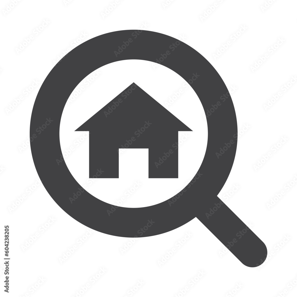 Poster search address icon with outlined and minimalist style use for ui and interface button