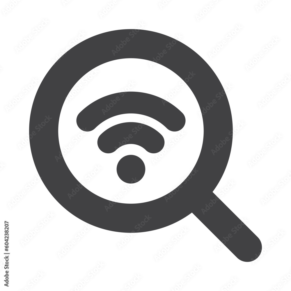 Poster search connection icon with outlined and minimalist style use for ui and interface button