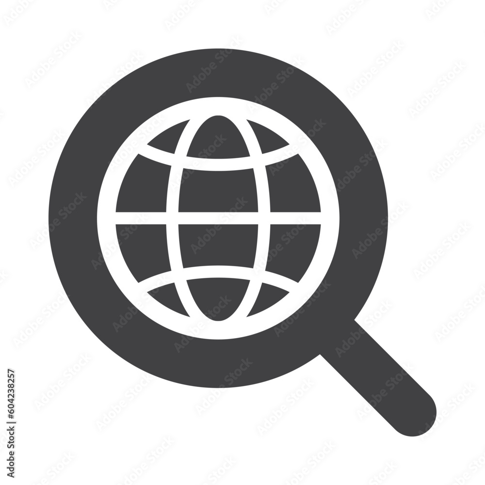 Aufkleber search location icon with outlined and minimalist style use for ui and interface button