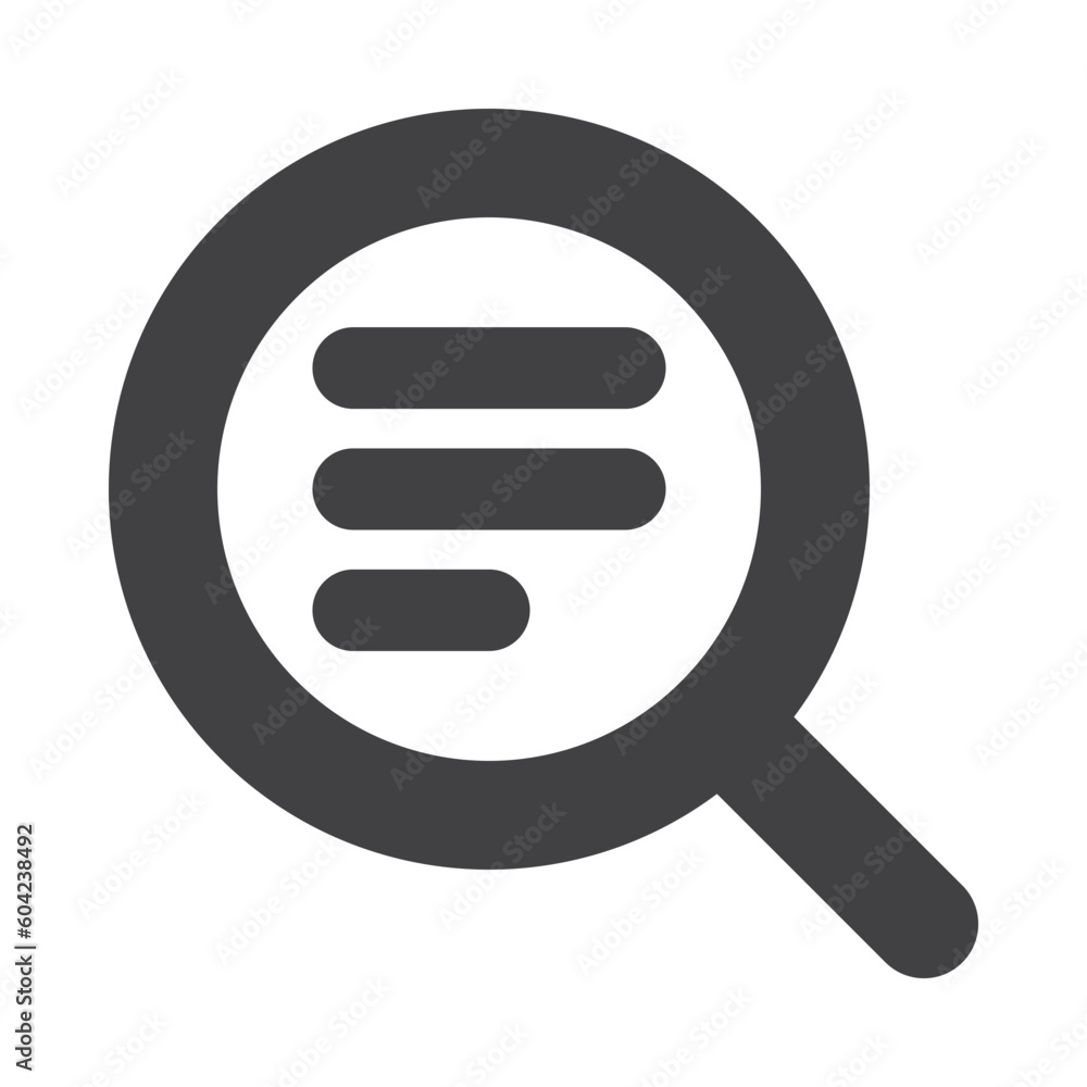 Aufkleber search document icon with outlined and minimalist style use for ui and interface button