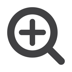 Fototapeta premium zoom magnifier icon with outlined and minimalist style use for ui and interface button