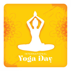 paper style happy international yoga day background design