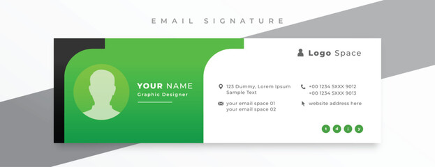 stylish email signature card template for business promotional