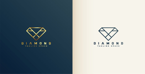 elegant diamond jewelry logo template for business branding