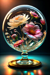 crystal ball in a glass