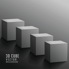 abstract 3d geometric cuboid solid box background
