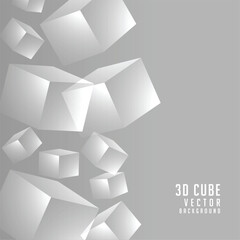 abstract 3d cuboid solid block geometric background