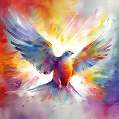 Fototapeta premium abstract watercolor background with painting
