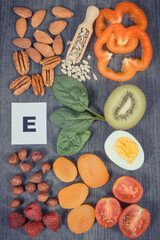 Nutritious food containing natural vitamin E and minerals. Healthy eating