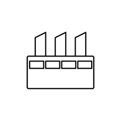 industri icon black and white isolated - eps 10