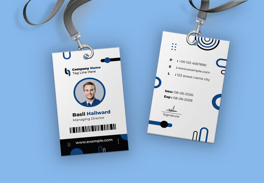 Office ID Card Design Layout