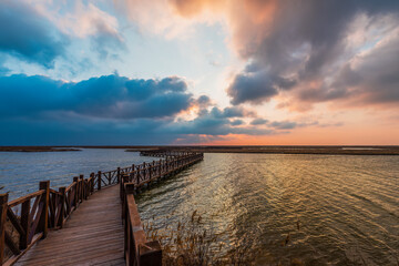 sunset on the beach