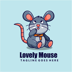 Lovely Mouse Character Mascot