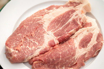 Pork Neck on a plate	