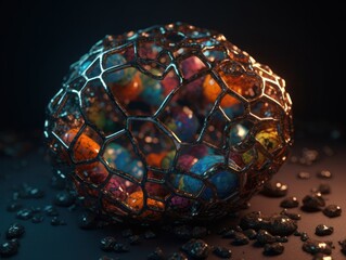 Colorful abstract background An abstract image featuring organic shapes and lines that intersect and overlap created with Generative AI technology..