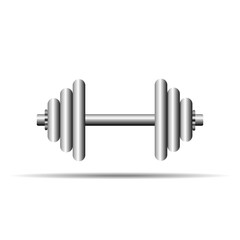 Sports dumbell for training exercise. vector illustration.