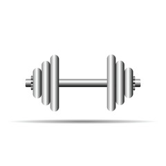Sports dumbell for training exercise. vector illustration.