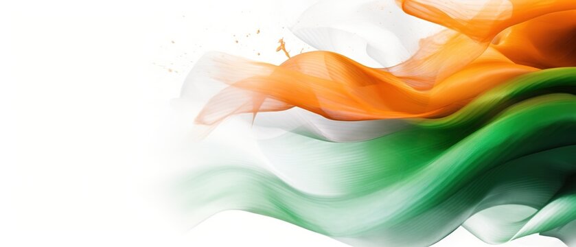 Independence Day concept cover Background with Waving flag in watercolor effect. Ai Generated.
